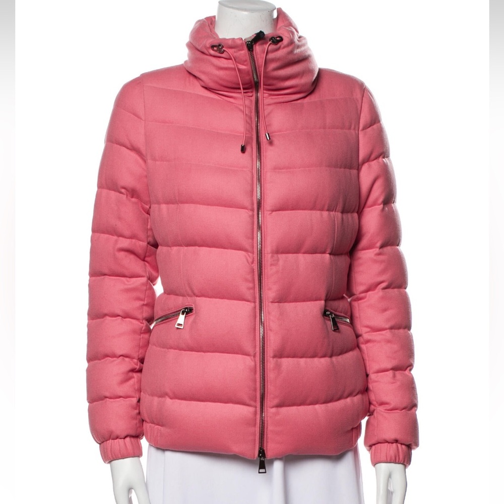 Luxurious Moncler Pink Quilted Women's Cashmere Jacket w/ Tags